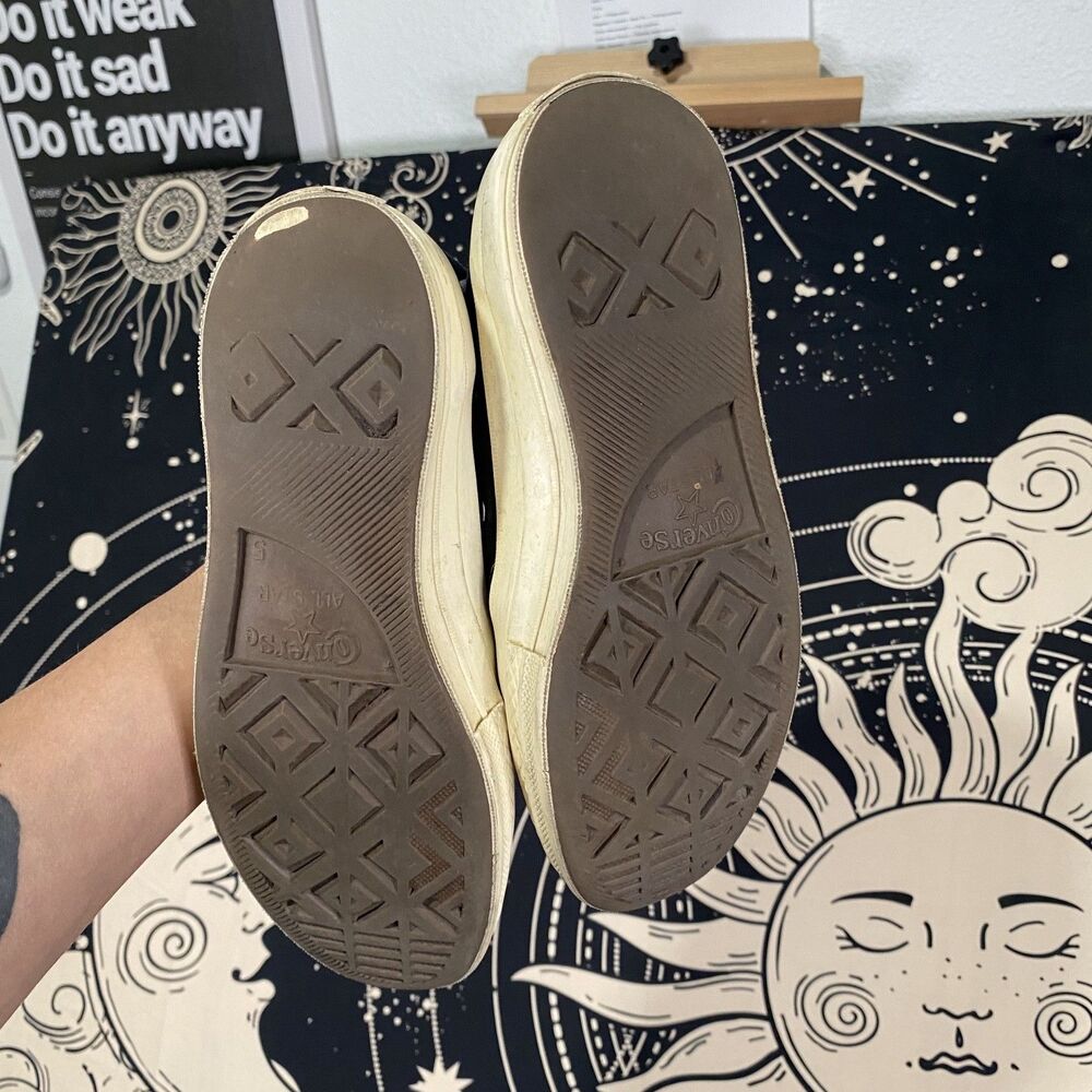 CDG Converse Womens 7 High Top Black Streetwear Y2K Casual Preppy - Picture 5 of 6